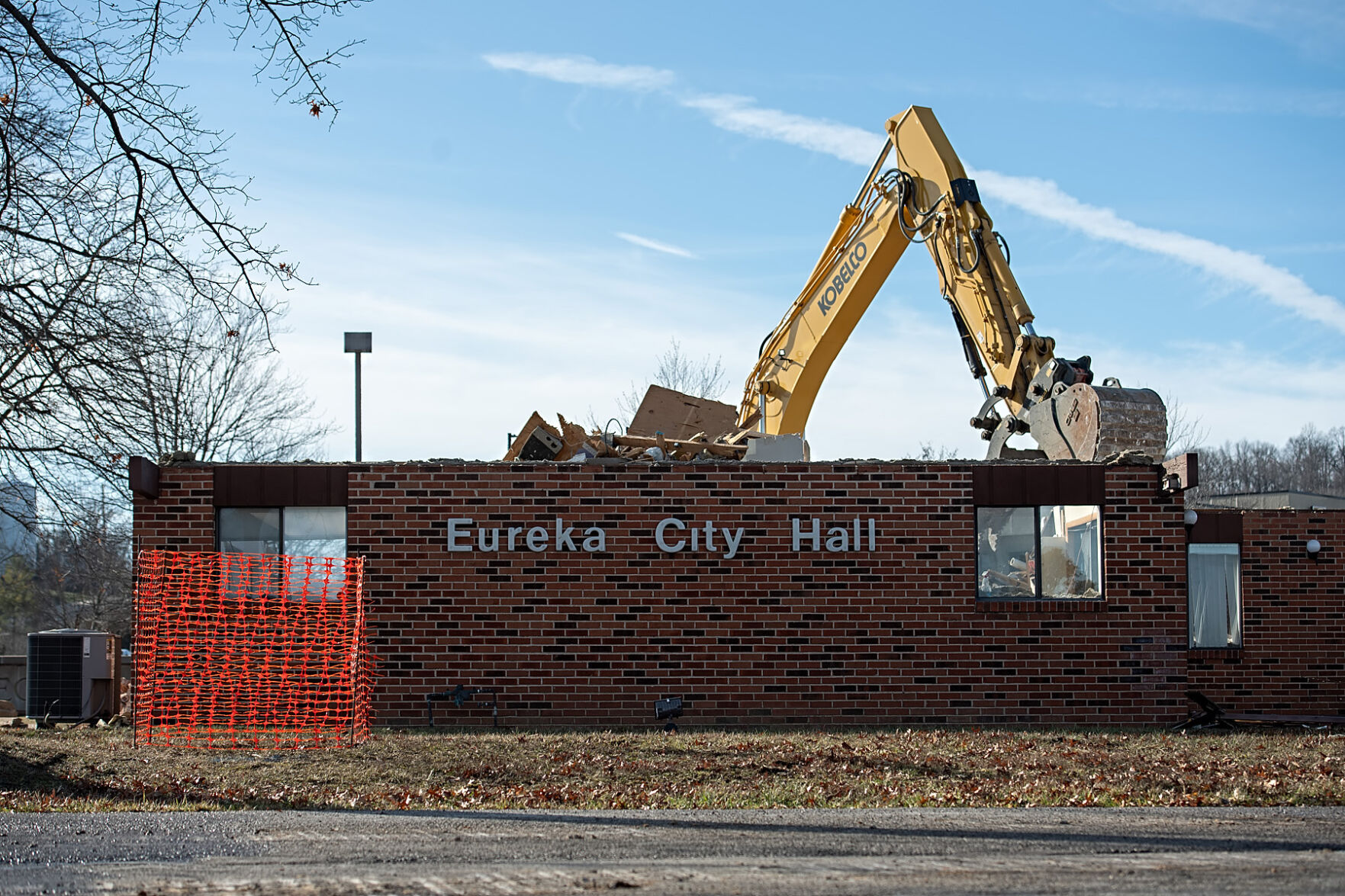 Construction crews tore down Eureka City Hall on Jan. 11